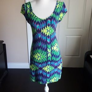 Fluorescent multicolor Charlotte Russe dress